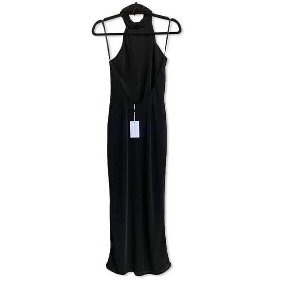 Lovers + Friends Black Halter Maxi Dress x Anja Dujković Ula backless Revolve S - Picture 5 of 9
